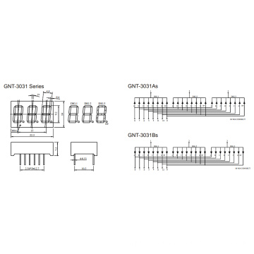 0.3 Inch 3 Digit 7 Segment Display (GNS-3031Ax-Bx)